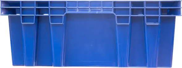 Ящик пластиковый перфорированный, 600x400x152 мм, 27 л, синий, [403-2]