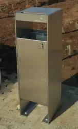 Урна-пепельница Симферополь, 300х300х998 мм, шлифованная, с емкостью 50 л