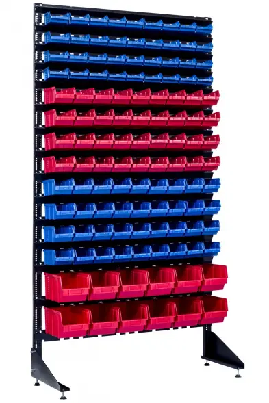 Стеллаж с пластиковыми ящиками 1801-4/8/2 S-K