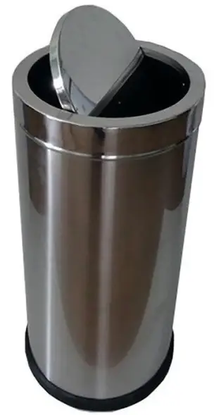 Урна Ву-Тенг, 200х400 мм, шлифованная, кольцо под пакет, 12 л