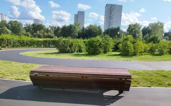 Скамейка стальная «Парадайз» без спинки 3,0 м (3 опоры)