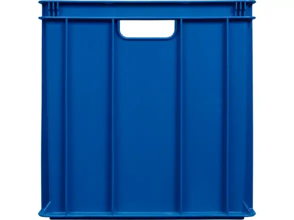 Ящик пластиковый сплошной, 600x400x410 мм, 84 л, синий [203-2]