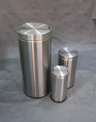 Урна Ву-Тенг, 365х830 мм, шлифованная, кольцо под пакет, 80 л