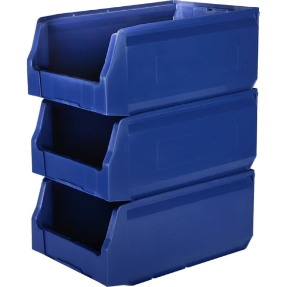 Складской лоток для метизов, мелочей и деталей Logic Store®, 350х225х200 мм, синий [12.404]