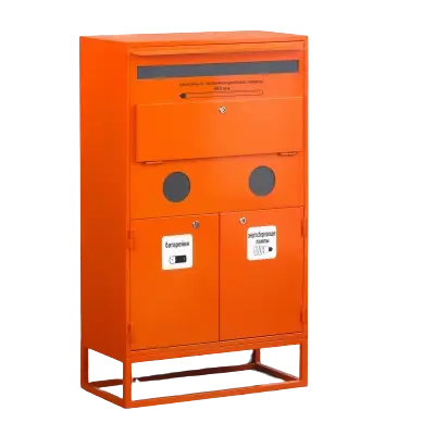 Контейнер для сбора, накопления и хранения отработанных энергосберегающих ламп и ртутных термометров, линейных люминесцентных ламп длиной до 650 мм, а также химических элементов питания КЛБ-3