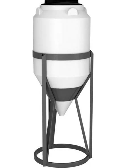 Ёмкость в обешётке с конусным дном 120 литров, арт.: ФМ 120 обр. , цвет: белый, код: 13686