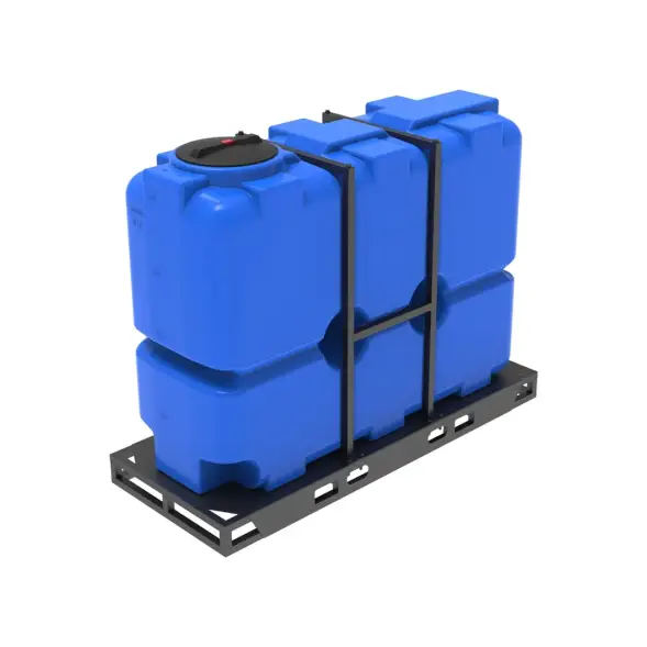 Емкость ST 2000л под плотность до 1.2 г/см3 синяя в обрешетке