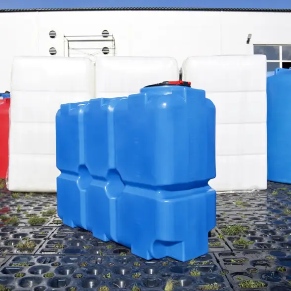 Емкость ST 2000л под плотность до 1.5 г/см3 с откидной крышкой синяя