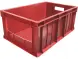 Ящик пластиковый сплошной с вырезом, 600х400х250 мм, красный [204 В НСТ]