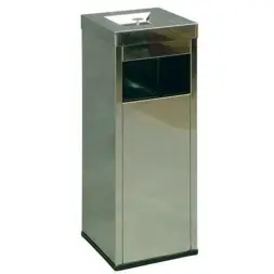 Урна-пепельница Ладья, пол/шлифов. 300х300х830 мм, с глухой крышкой, 38 л