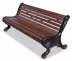 Скамейка чугунная «Ялта» 2,0 м (3 опоры)