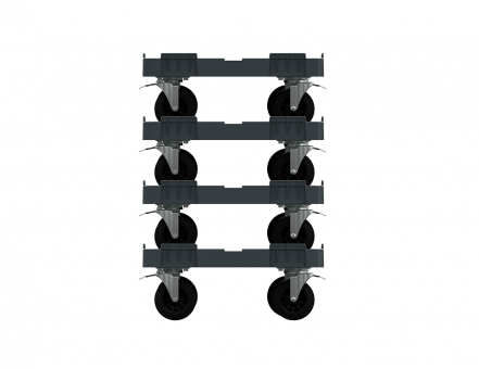 Пластиковая тележка 600х400 мм для ящиков (сплошная)