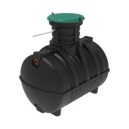 Автономная канализация Rostok Ground 8 с горловиной 600 мм и самотечным отведением, 3500 л, черный [504.3000.899.004]