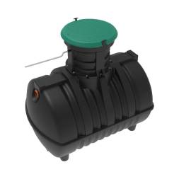 Автономная канализация Rostok Ground 8 с горловиной 600 мм и самотечным отведением, 3500 л, черный [504.3000.899.004]