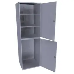 Шкаф для хранения бронежилетов и касок (2 полки) 2000x600x600 мм Светло-серый