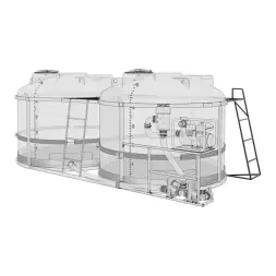 Лестница торцевая с трапом для обрешеток TRF