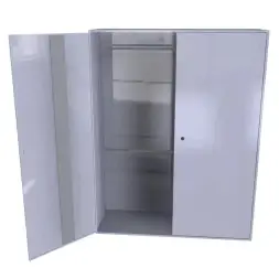 Шкаф для хранения бронежилетов с внутренней стойкой 1800x1400x600 мм Светло-серый