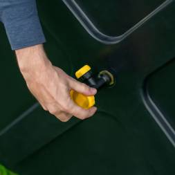 Бак пластиковый для летнего душа с лейкой, 150 л, черный [БД150/17]