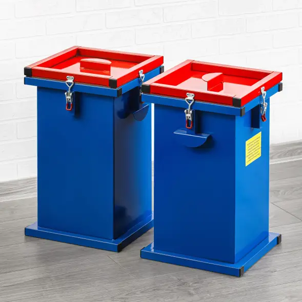 Контейнер герметичный специализированный вертикальный для битых ламп и термометров ГСК 600, 600х400х400 мм