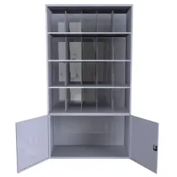 Шкаф для 48 противогазов ХПГ-48-600 без двери 1800x600x400 мм Светло-серый