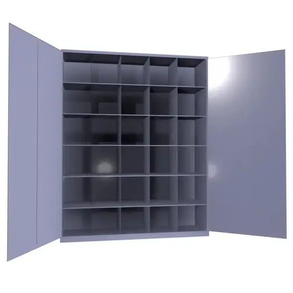 Шкаф для противогазов ХПГ-30-1270 с дверьми 1580x1270x380 мм Светло-серый