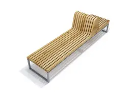 Скамейка стальная «Долиум» со спинкой