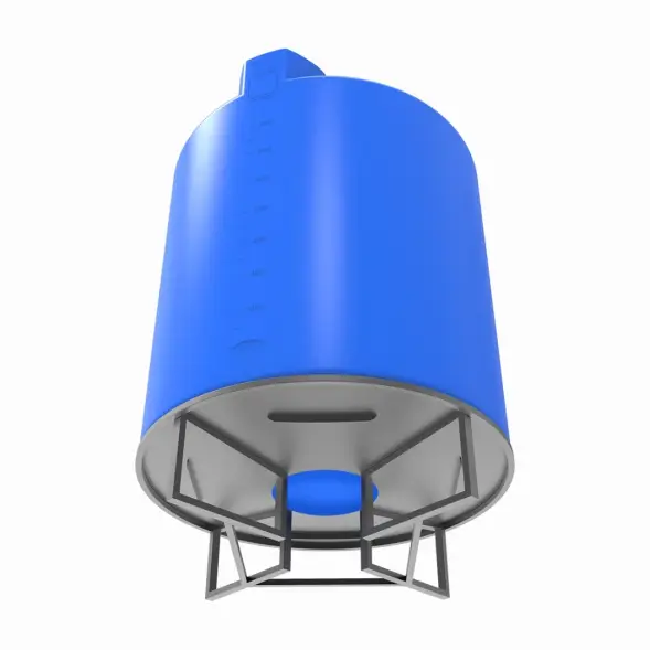 Емкость TOR 10000 л под плотность до 1,2 г/см3 синяя на основании для полного слива F