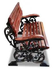 Скамейка чугунная «Флора» 0,75 м (кресло)