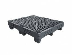 Паллет (поддон) пластиковый перфорированный на ножках, 1200х1000х135 мм, серый [02.112.91]