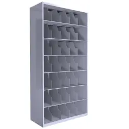 Шкаф для противогазов ХПГ-35 без дверей 1730x870x380 мм Светло-серый