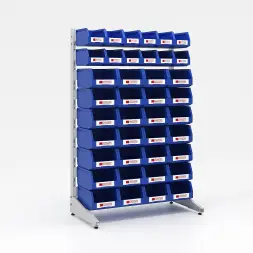 Стеллаж односторонний L1500 №17 (1425х940х500) светло-серый