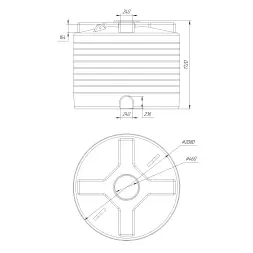 Емкость вертикальная 5000л низкая усиленная
