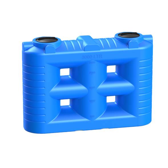 Емкость пластиковая прямоугольная для хранения воды, жидкостей и дизельного топлива, 3000 л, синий [TSN3000S13]