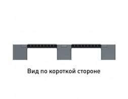Паллет (поддон) пластиковый сплошной на 3-х полозьях, 1200х1000х150 мм, серый [02.114F.91.PEF]